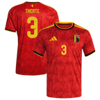 Belgium THEATE #3 Home World Cup 2026 Jersey Red Men's
