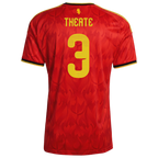 Belgium THEATE #3 Home World Cup 2026 Jersey Red Men's