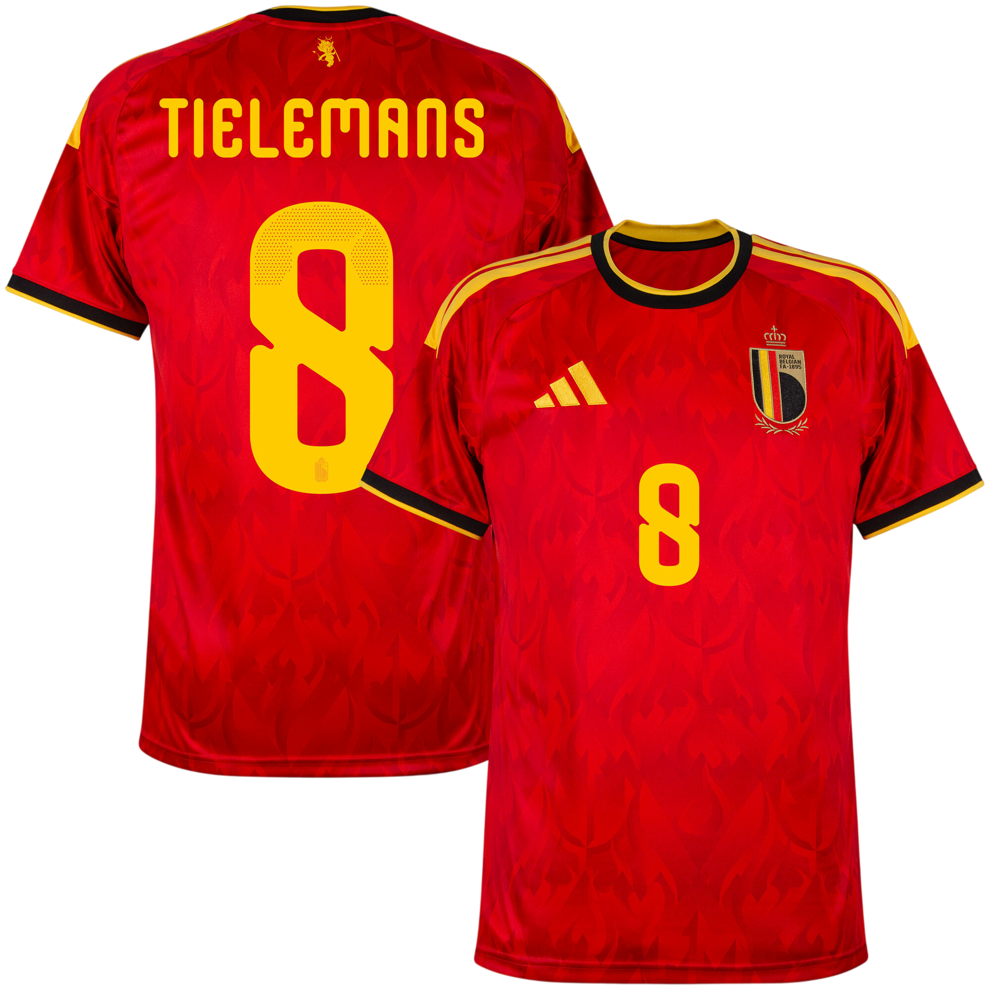 Belgium TIELEMANS #8 Home World Cup 2026 Jersey Red Men's