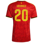 Belgium VANAKEN #20 Home World Cup 2026 Jersey Red Men's
