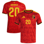 Belgium VANAKEN #20 Home World Cup 2026 Jersey Red Men's