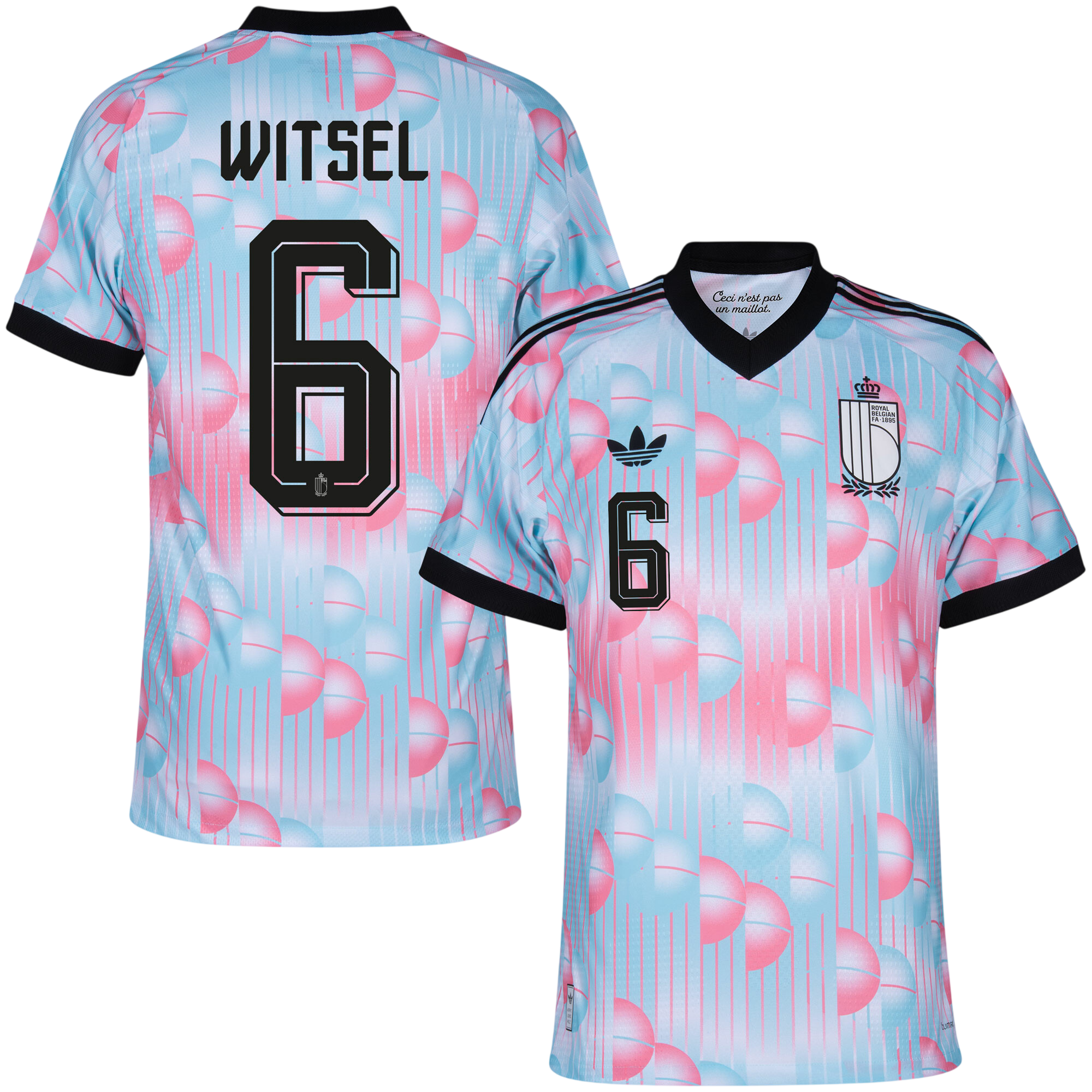 Belgium WITSEL #6 Away World Cup 2026 Jersey Pink & Blue Men's