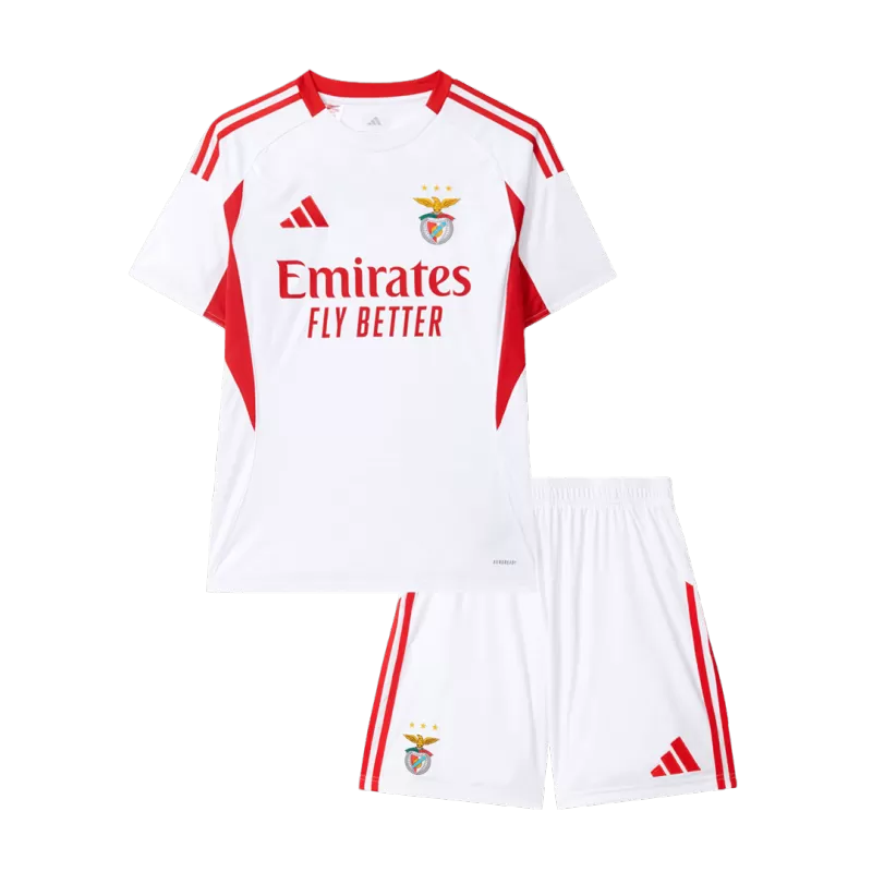 Benfica Third 2025/26 Kit White Kids