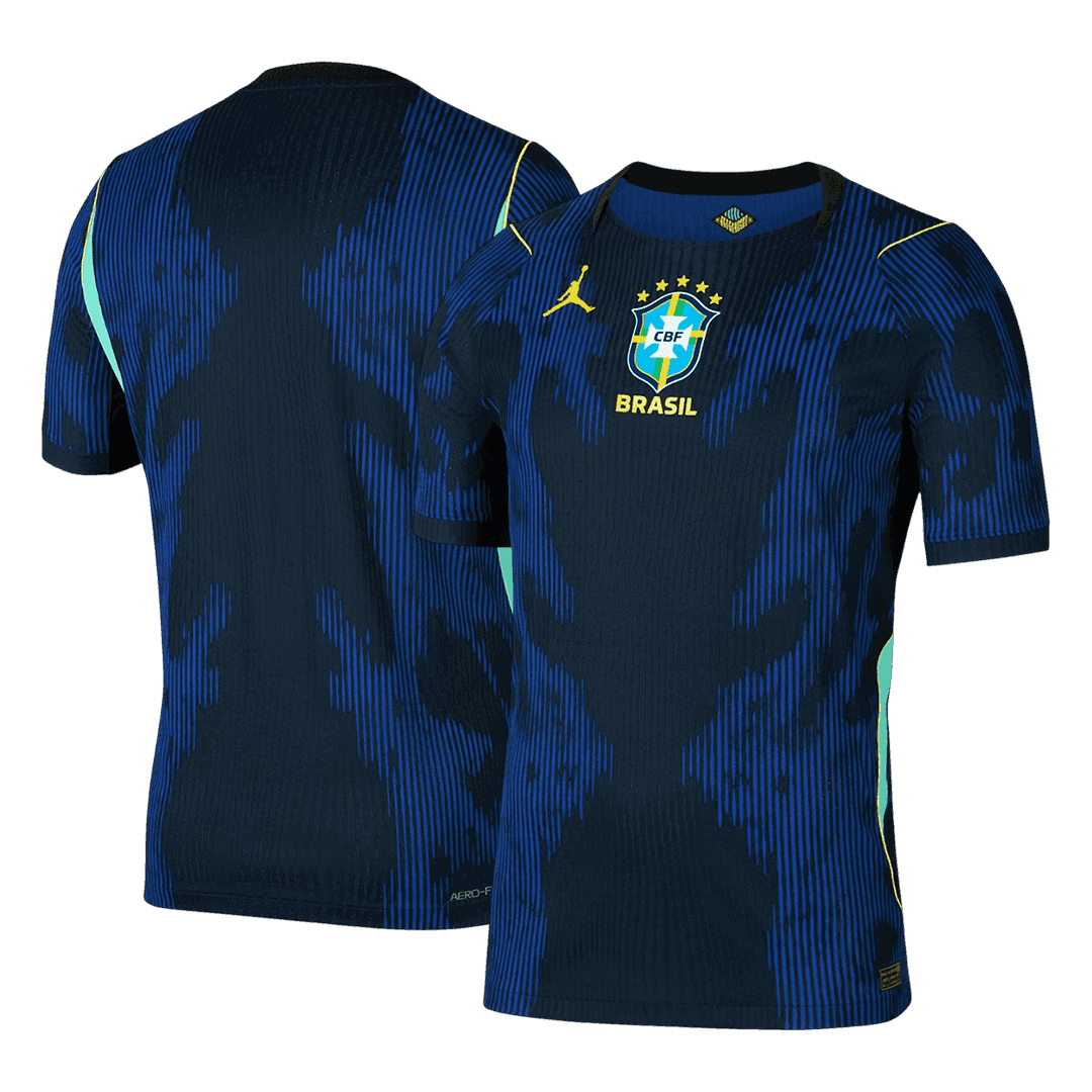 Brazil Away World Cup 2026 Jersey Player's Version Blue & Black Men's