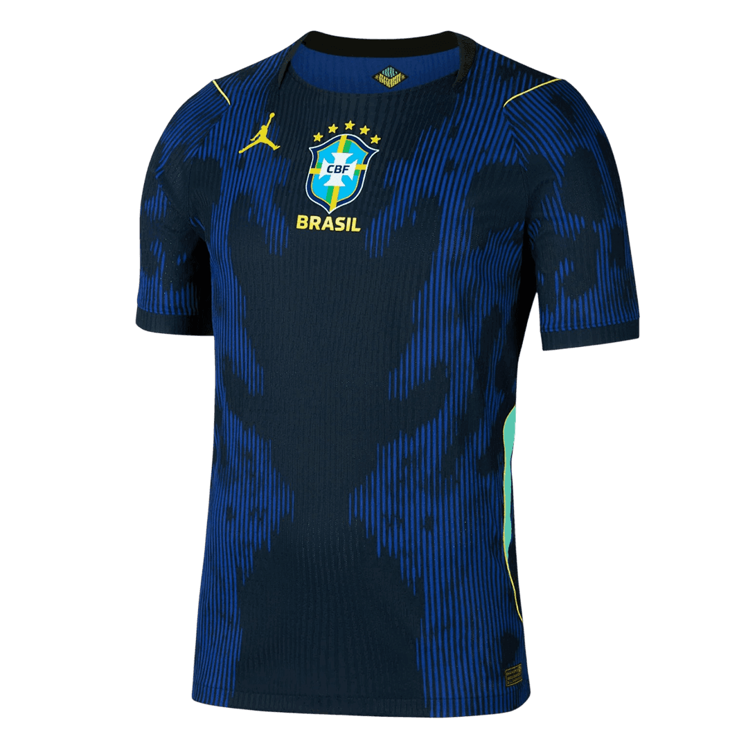 Brazil Away World Cup 2026 Jersey Player's Version Blue & Black Men's