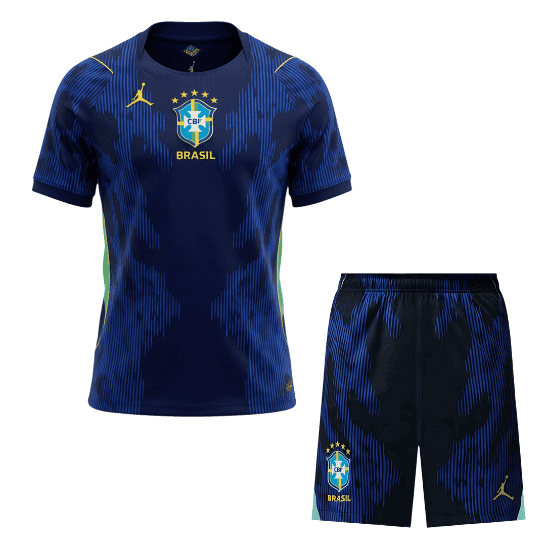 Brazil Away World Cup 2026 Kit Black & Blue Men's