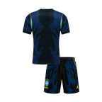 Brazil Away World Cup 2026 Kit Blue & Black Kids