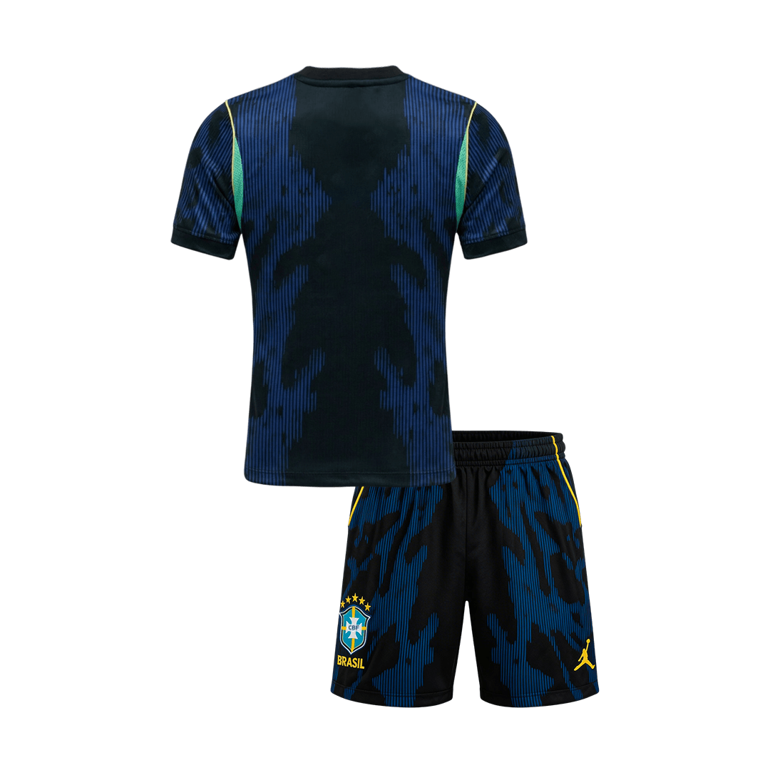 Brazil Away World Cup 2026 Kit Blue & Black Kids