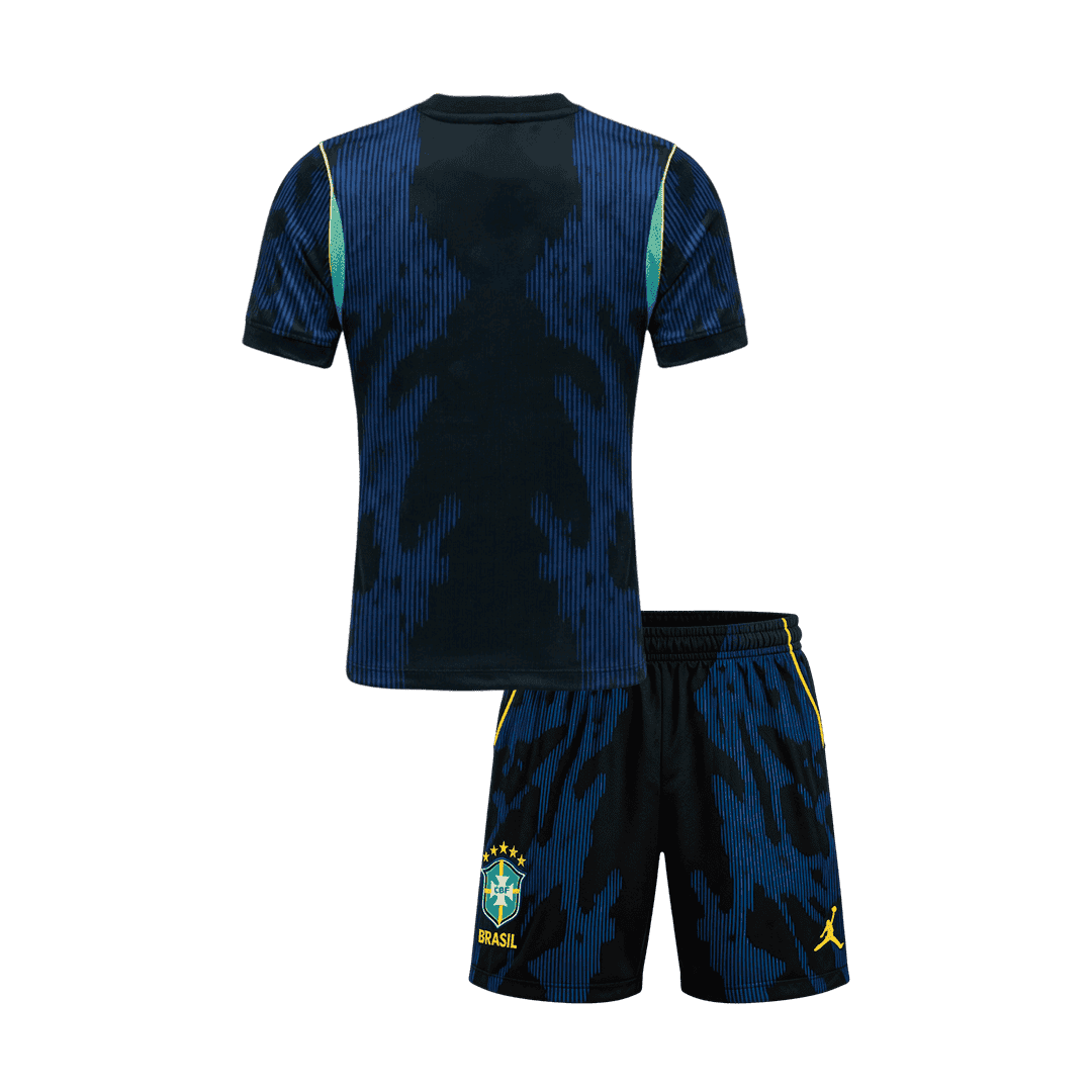 Brazil Away World Cup 2026 Kit Blue & Black Kids