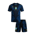 Brazil Away World Cup 2026 Kit Blue & Black Kids