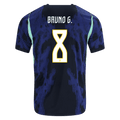 Brazil BRUNO GUIMARAES #8 Away World Cup 2026 Jersey Blue & Black Men's