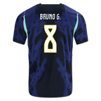 Brazil BRUNO GUIMARAES #8 Away World Cup 2026 Jersey Blue & Black Men's