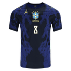 Brazil BRUNO GUIMARAES #8 Away World Cup 2026 Jersey Blue & Black Men's