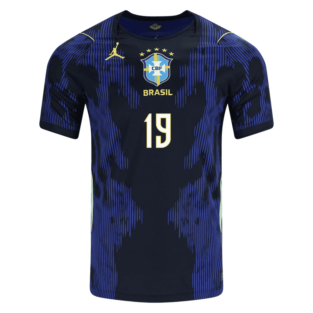 Brazil ENDRICK #19 Away World Cup 2026 Jersey Blue & Black Men's