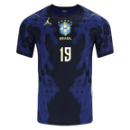 Brazil ENDRICK #19 Away World Cup 2026 Jersey Blue & Black Men's