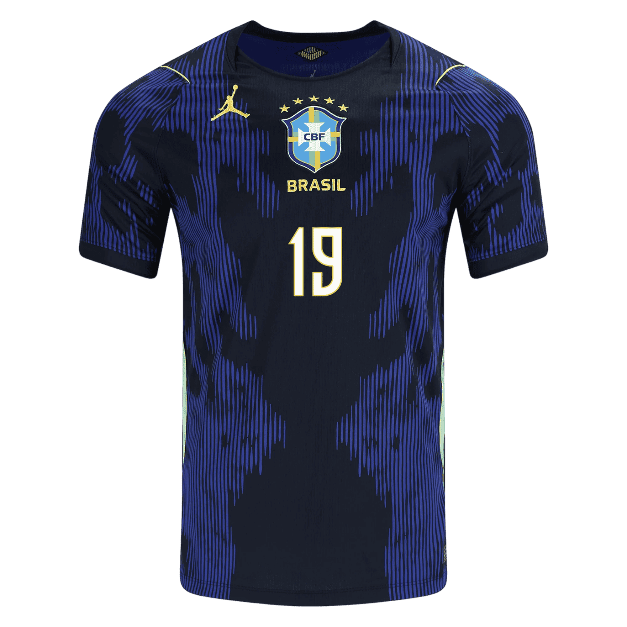 Brazil ENDRICK #19 Away World Cup 2026 Jersey Blue & Black Men's
