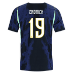Brazil ENDRICK #19 Away World Cup 2026 Jersey Blue & Black Men's