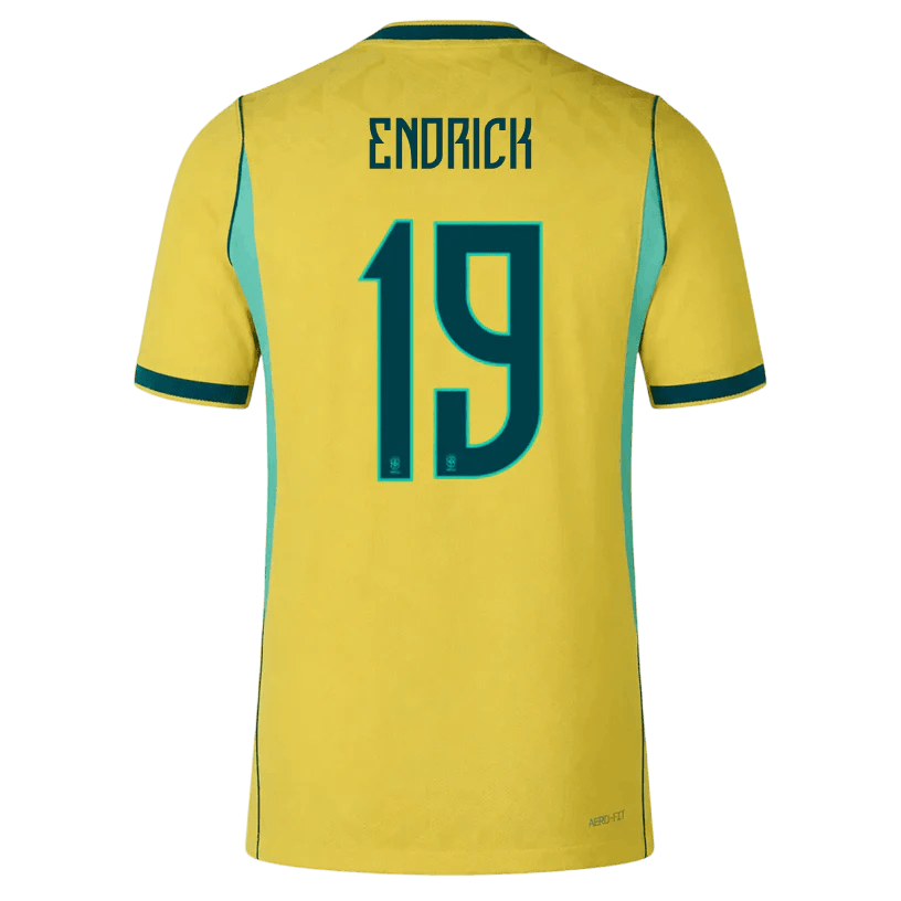 Brazil ENDRICK #19 Home World Cup 2026 Jersey Yellow Men's