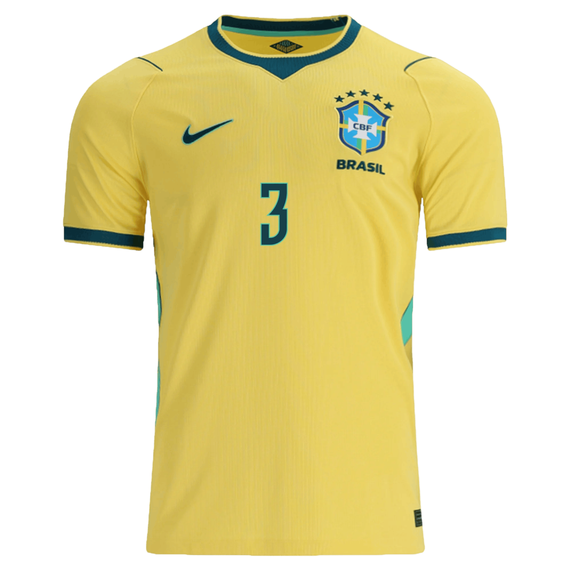 Brazil GABRIEL #3 Home World Cup 2026 Jersey Yellow Men's
