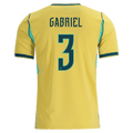 Brazil GABRIEL #3 Home World Cup 2026 Jersey Yellow Men's