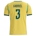 Brazil GABRIEL #3 Home World Cup 2026 Jersey Yellow Men's