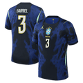 Brazil GABRIEL MALGALHÃES #3 Away World Cup 2026 Jersey Blue & Black Men's