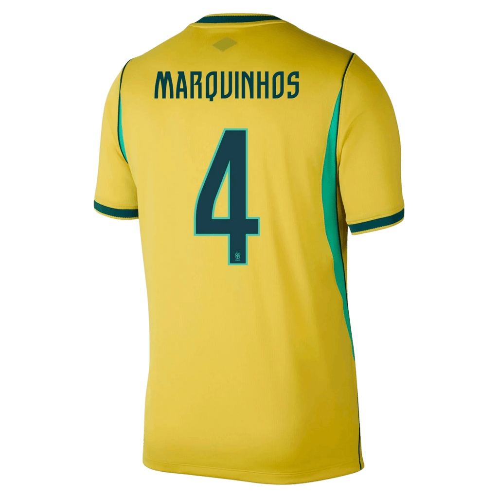 Brazil MARQUINHOS #4 Home World Cup 2026 Jersey Yellow Men's