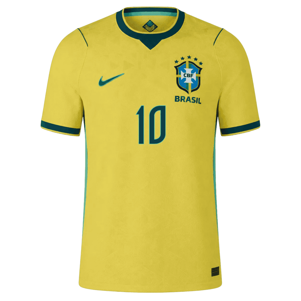 Brazil NEYMAR JR. #10 Home World Cup 2026 Jersey Yellow Men's