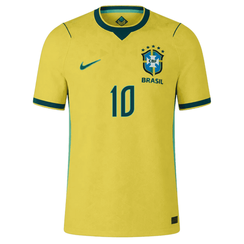 Brazil NEYMAR JR. #10 Home World Cup 2026 Jersey Yellow Men's