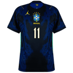 Brazil RAPHINHA #11 Away World Cup 2026 Jersey Blue & Black Men's