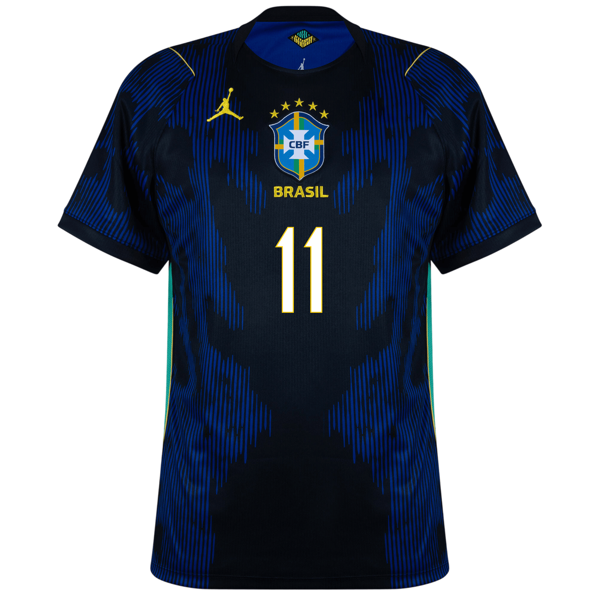 Brazil RAPHINHA #11 Away World Cup 2026 Jersey Blue & Black Men's