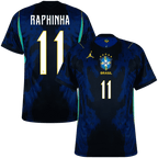 Brazil RAPHINHA #11 Away World Cup 2026 Jersey Blue & Black Men's