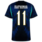 Brazil RAPHINHA #11 Away World Cup 2026 Jersey Blue & Black Men's