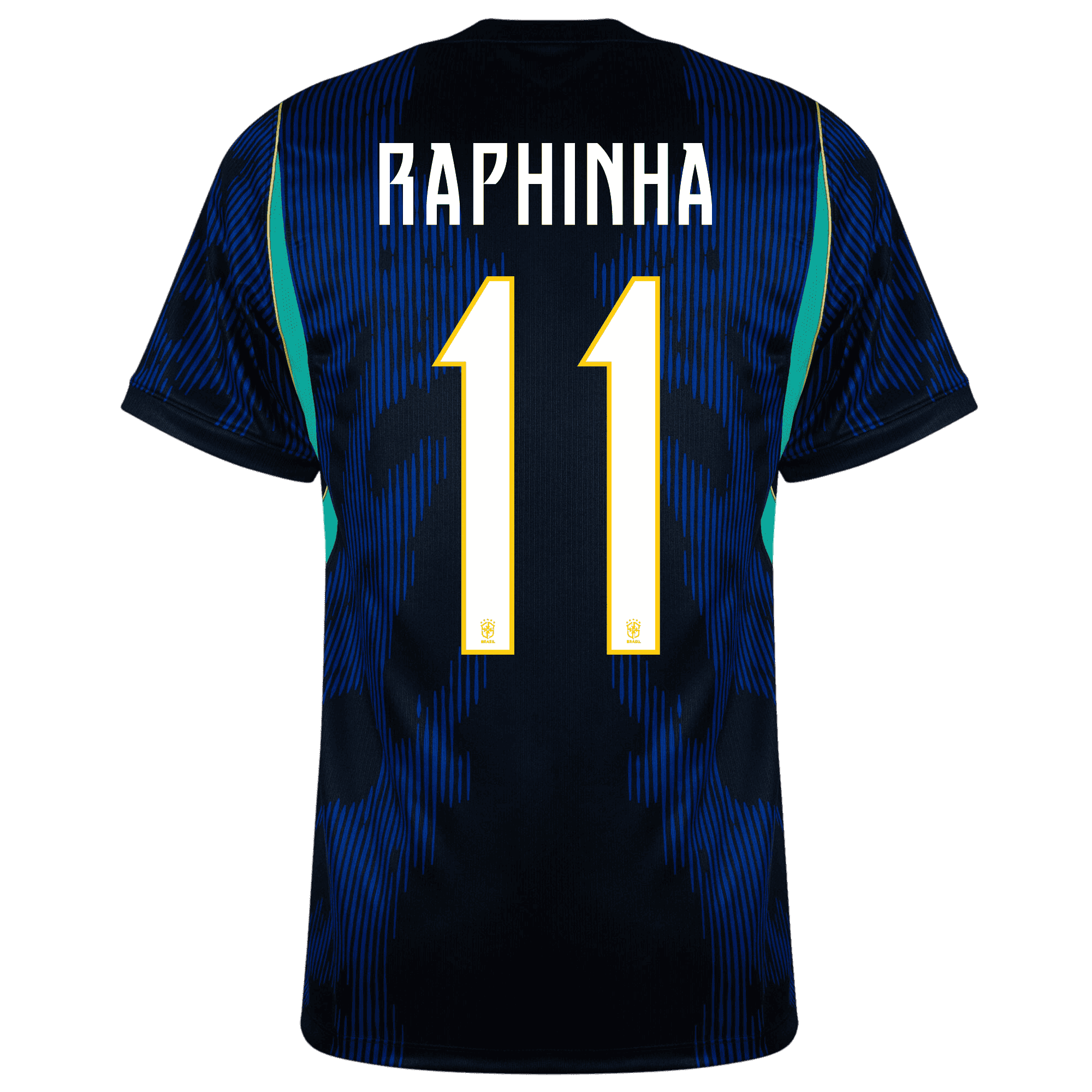 Brazil RAPHINHA #11 Away World Cup 2026 Jersey Blue & Black Men's