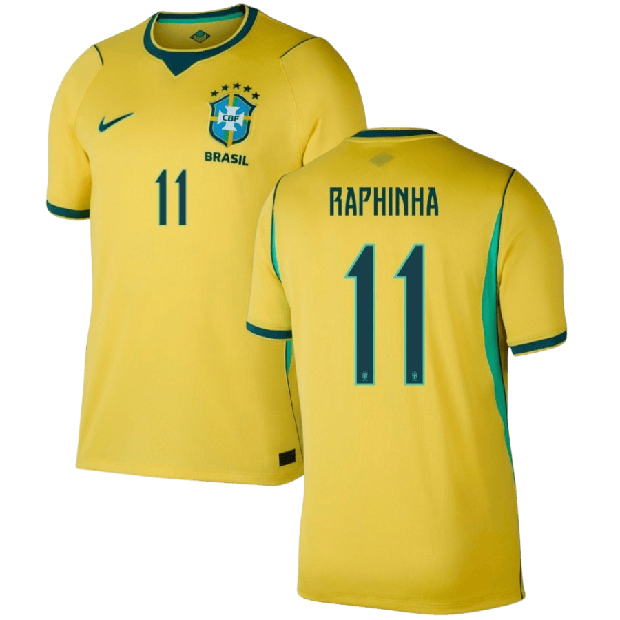 Brazil RAPHINHA #11 Home World Cup 2026 Jersey Yellow Men's