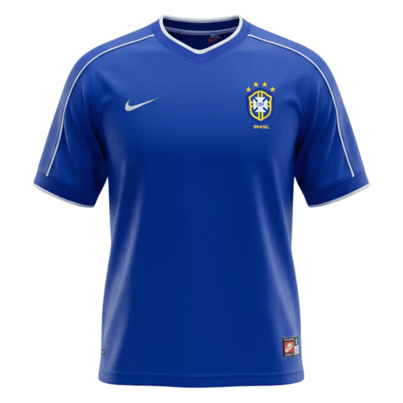 Brazil Retro Away Jersey 1998 Blue Men's