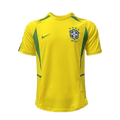 Brazil Retro Home Jersey 2002 Yellow Men's