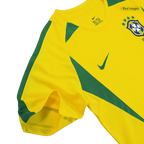Brazil Retro Home Jersey 2002 Yellow Men's