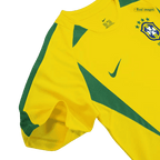 Brazil Retro Home Jersey 2002 Yellow Men's