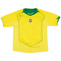 Brazil Retro Home Jersey 2004 Yellow Men's