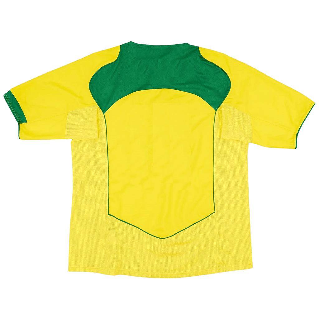 Brazil Retro Home Jersey 2004 Yellow Men's