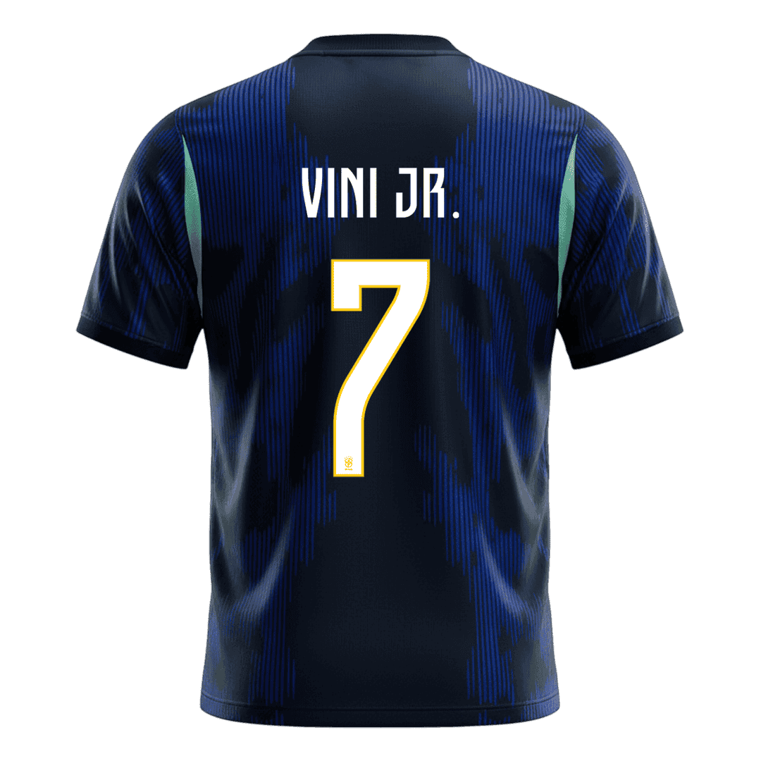 Brazil VINI JR. #7 Away World Cup 2026 Jersey Blue & Black Men's