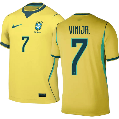 Brazil VINI JR. #7 Home World Cup 2026 Jersey Yellow Men's