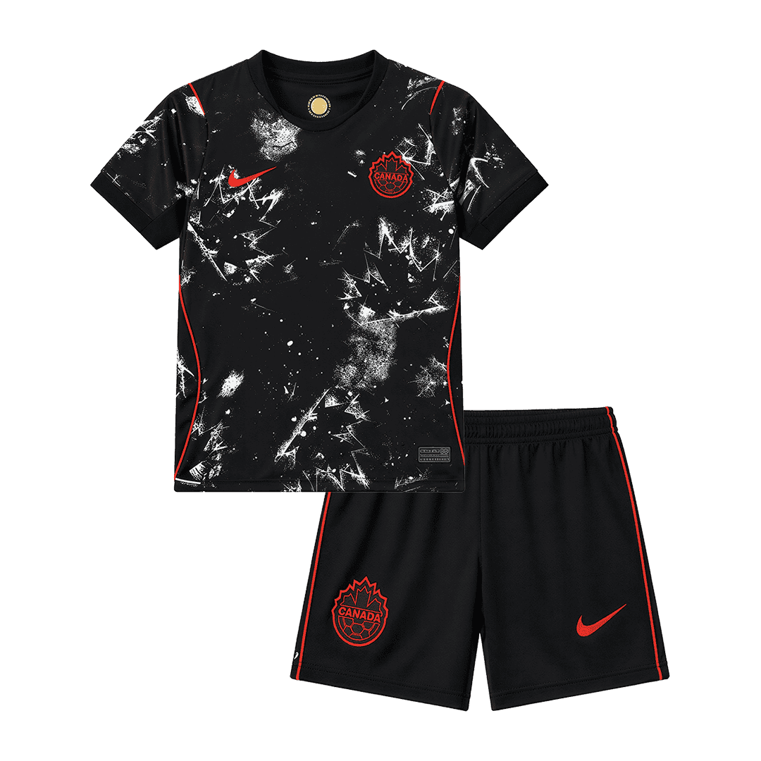 Canada Away World Cup 2026 Kit Black Kids