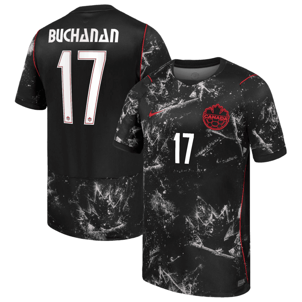 Canada BUCHANAN #17 Away World Cup 2026 Jersey Black Men's