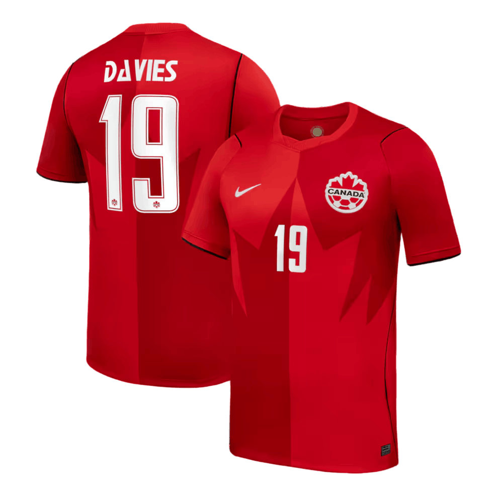 Canada DAVIES #19 Home World Cup 2026 Jersey Red Men's