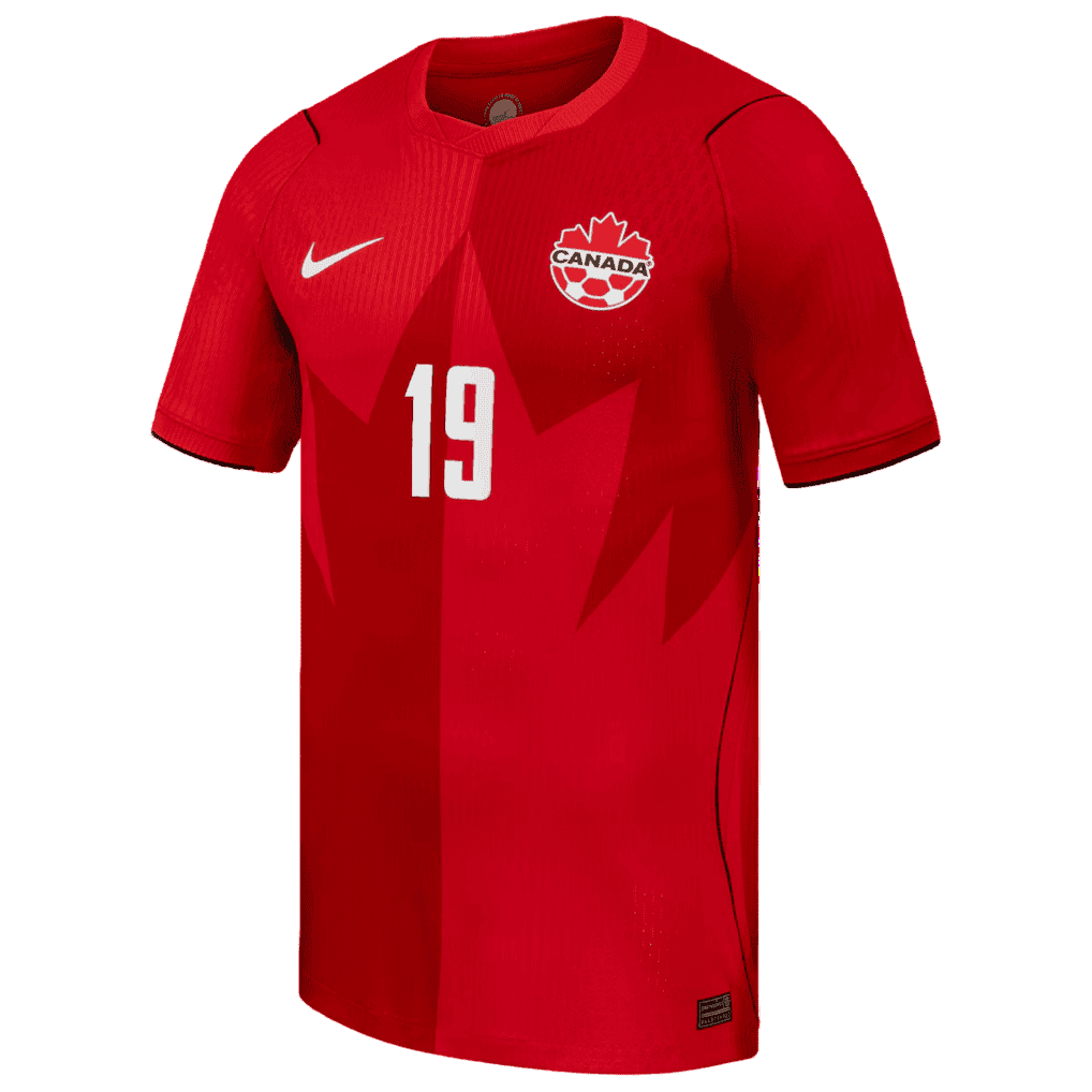 Canada DAVIES #19 Home World Cup 2026 Jersey Red Men's