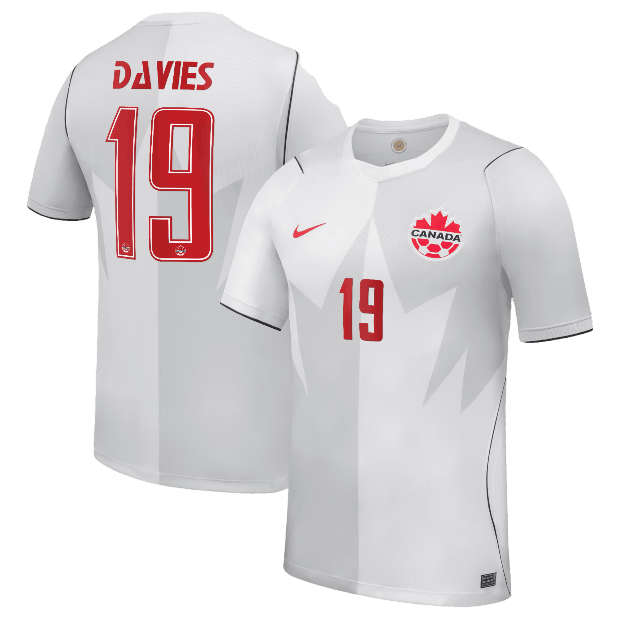 Canada DAVIES #19 Third World Cup 2026 Jersey White Men's