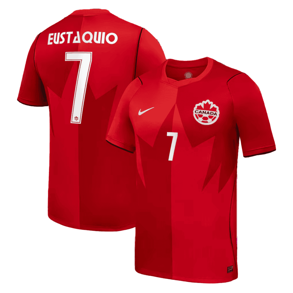 Canada EUSTAQUIO #7 Home World Cup 2026 Jersey Red Men's
