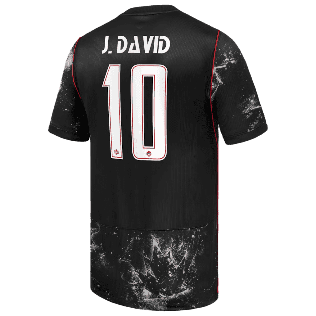 Canada J. DAVID #10 Away World Cup 2026 Jersey Black Men's